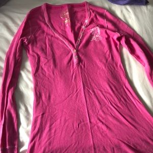 Pink longsleeve nightgown